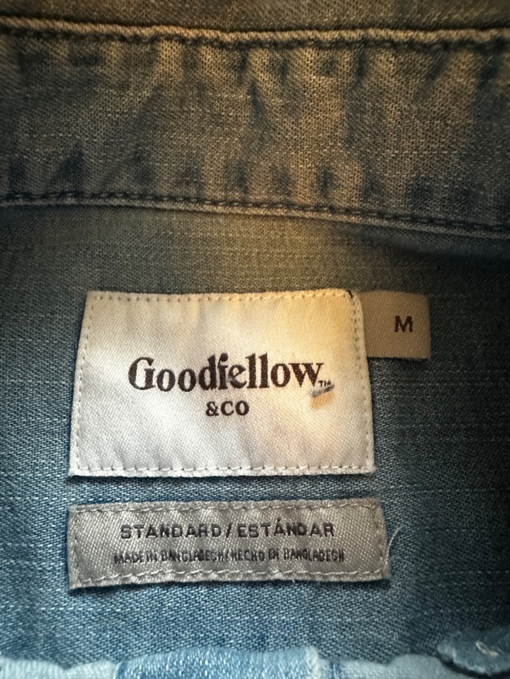 Goodfellow Denim Shortsleeve Button-down - Picture 2 of 3